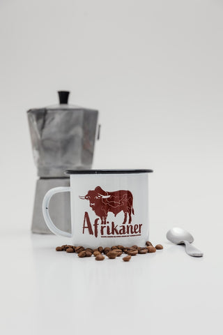 Enamel Koffiebeker - Afrikaner