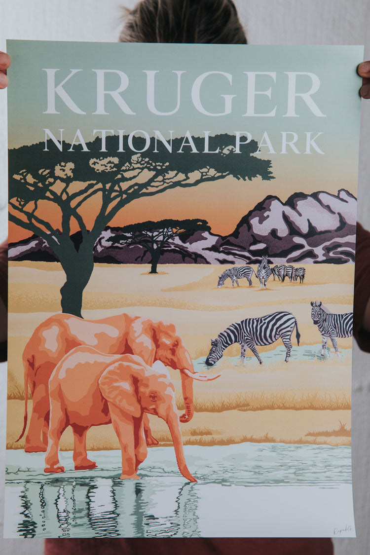 Kruger Wildtuin A3 Plakkaat