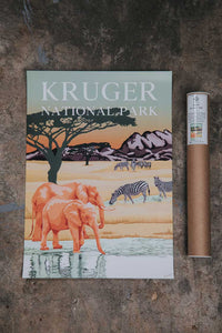 Kruger Wildtuin A3 Plakkaat